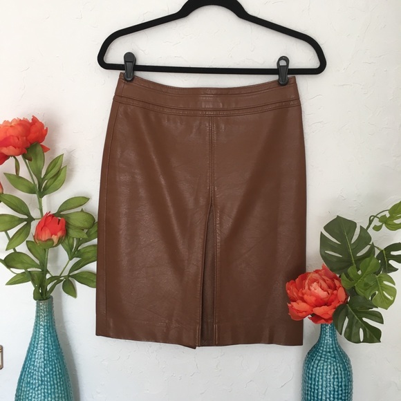 The Limited Dresses & Skirts - The Limited Tan Leather Pencil Skirt